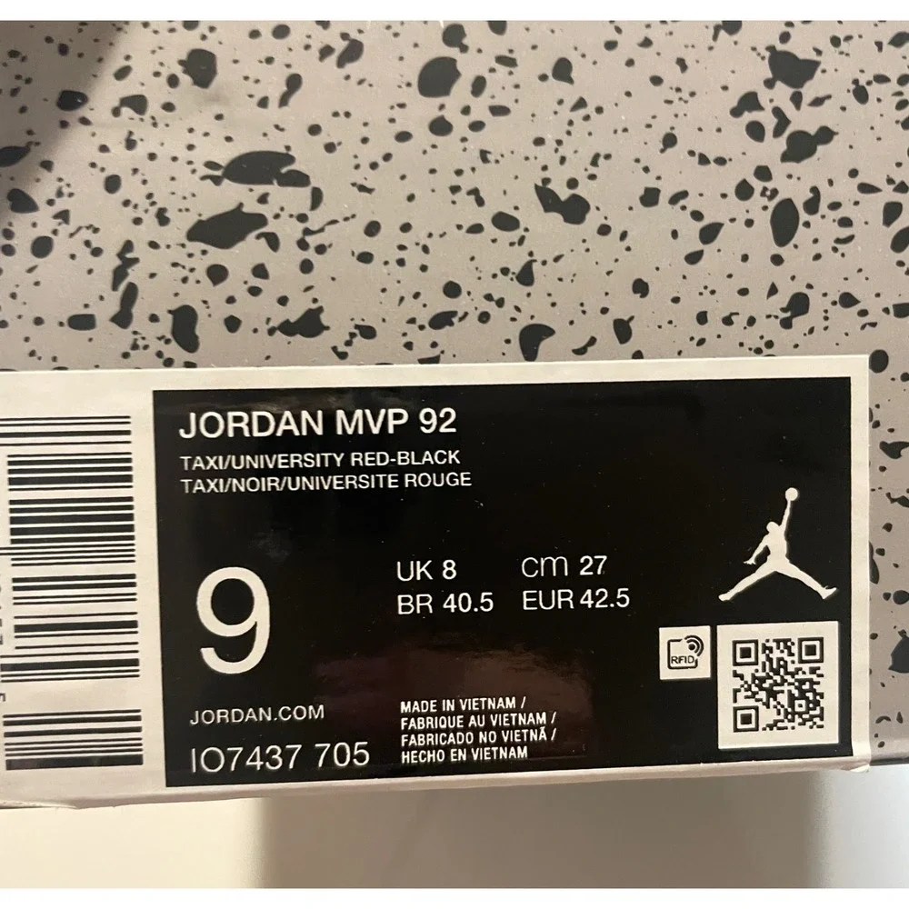 Jordan MVP 92 Taxi University Red Black Mens Basketball Shoes DQ7437-705